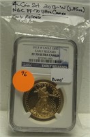 2013-W 4-COIN GOLD SET - GRADED PF70 ULTRA CAMEO