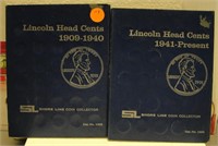 2 LINCOLN CENT BOOKS W/81 COINS - 1914-1966