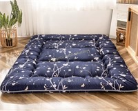 Cotton Floor Mattress Twin Navy Floral $129 Retail