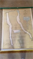 2 maps of Cayuga and Seneca lake from 1977