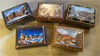 5 Schmidt Lebkuchen und Honig cookie tins