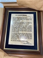 The Cowboy's Prayer Plaque in Frame by Clem