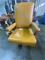Office Desk Chair-Gold w/Oklahoma State Seal