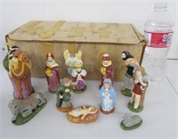 Chalk Nativity Scene Vintage