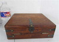 Antique Traveling Secretary Box Wood