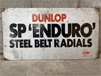 Dunlop steel belt radials sign approx 83 x 45 cm