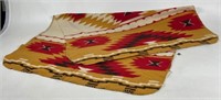 Native American Pattern Throw & Enamel Chief Pin