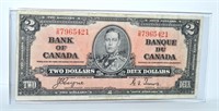 Canada 1937 Two Dollar Bill King George VI