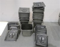 (19) 5 1/2 x 6 x 6" S/S Inserts with Lids