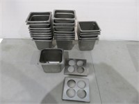 (22) 5 1/2 x 6 x 6" S/S Inserts with (2) Condiment