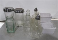 Sugar Disp, Tea Holders & Vinegar & Oil Bottles