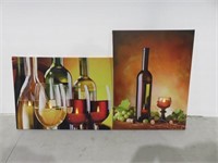 Illuminated Wine Canvas Prints