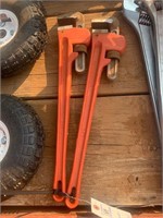 2 24" PIPE WRENCHES