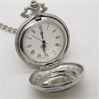 Quartz Pocket Watch w/1980 Kennedy Half Dollar