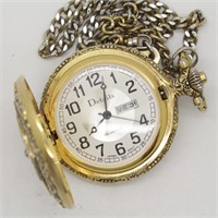 DETAILS Quartz Pocket Watch w/#1 Dad Cover