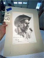 Charles Banks Wilson Drawing "Bull rider"
