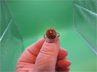 Size 7 Vintage Coral Ring