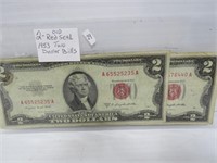2 - Old Red Reels 1953 Two Dollar Bills