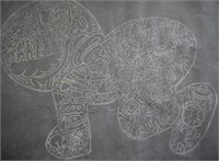 In the Manner of Keith Haring Drawing 27 x 37"