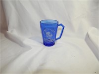 Vintage Shirley Temple Blue Glass Cup