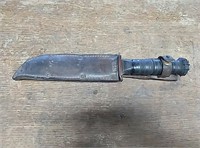 USN knife with leather sheath