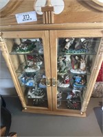 Charming Tails collectibles and display case