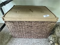 Wicker Box with Contents