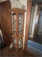 Curio Cabinet with Mini house collection & more