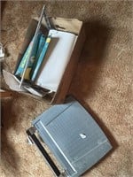 Paper cutter and fellowes paper ring binder