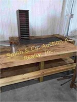 2 Heavy Built Wood Work Benches