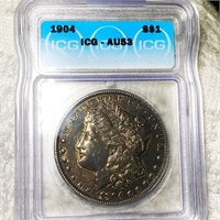 1904 Morgan Silver Dollar ICG - AU53