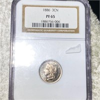 1886 Three Cent Nickel NGC - PF65