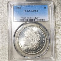 1880 Morgan Silver Dollar PCGS - MS64