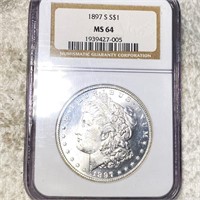 1897-S Morgan Silver Dollar NGC - MS64
