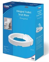 Hinged Elongated Toilet Seat Riser