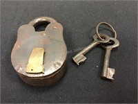Vintage Working Lock with Keys, Works