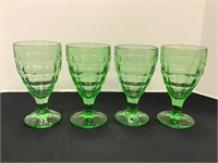 Depression Glass Goblets, 5 3/4" Tall
