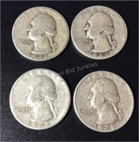 Four Silver Quarters
