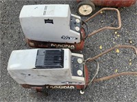 PAIR OF SMALL MAGNA FORCE AIR COMPRESSORS