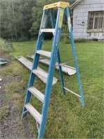 BLUE FIBERGLASS WERNER 6006 ELECTROMASTER LADDER