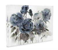 ARTMAISON Canada Blue Florals Canvas Wall Art
