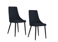 2-Piece Mid-Century Upholstered Dining Chair Set