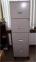 Tall file cabinet on wheels