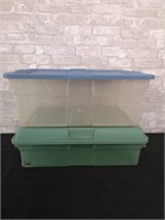 2x Rubbermaid Storage containers.