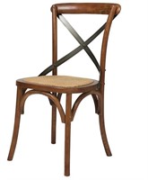 LH Imports Bistro 2-Piece Crossback Chair Set