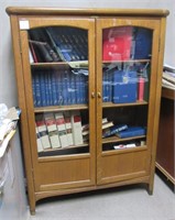 A Solid Oak Glazed Bookcase, Circa 1940