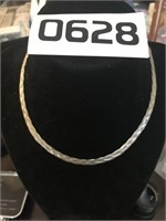 STUNNING BRAIDED 925 NECKLACE 18IN