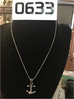 925 CHAIN WITH ANCHOR CHARM