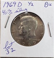 1969D Kennedy Half Dollar BU