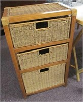 Vintage Wicker Storage Shelf